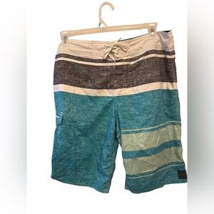 O'Neill Men's Teal and Gray Board Shorts